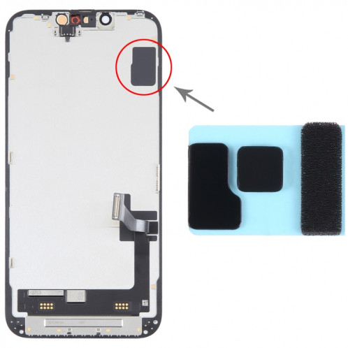100/Set Autocollant adhésif LCD noir pour iPhone 14/14 Plus SH01201733-05