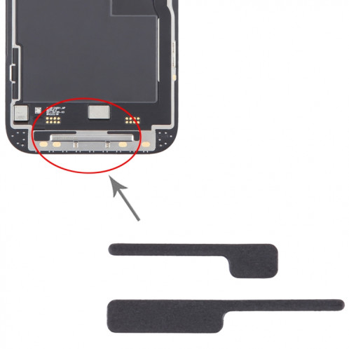 100/ensemble pour iPhone 14 Pro LCD support éponge mousse tampons SH01241655-05