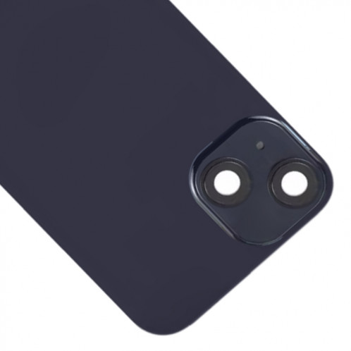 For iPhone 14 Plus Glass Battery Back Cover with Flash Bracket + Wireless Charging Module(Black) SH20BL748-07