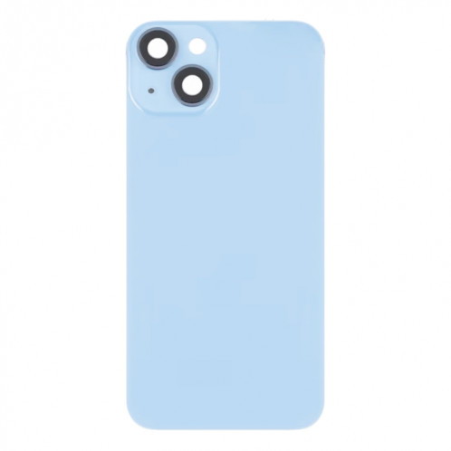 Pour iPhone 14 Plus Couvercle arrière de batterie en verre avec support de flash + module de chargement sans fil (bleu) SH20LL1262-07
