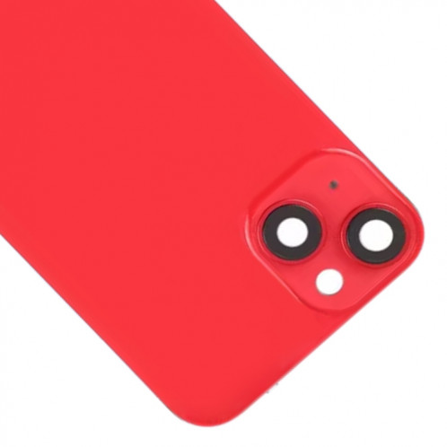 Pour iPhone 14 Plus Couvercle arrière de la batterie en verre avec support flash + module de charge sans fil (rouge) SH20RL1173-07