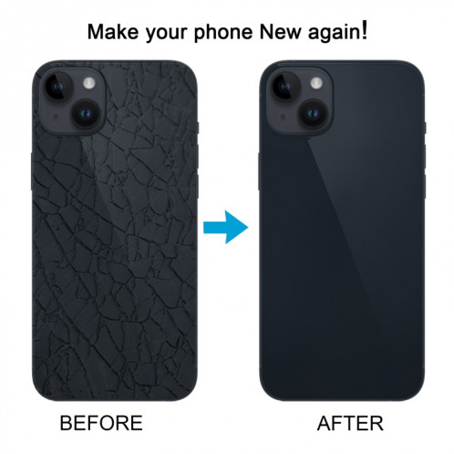 Pour iPhone 14 Plus Couvercle arrière de batterie en verre avec support de flash + module de chargement sans fil (violet) SH20PL1850-07