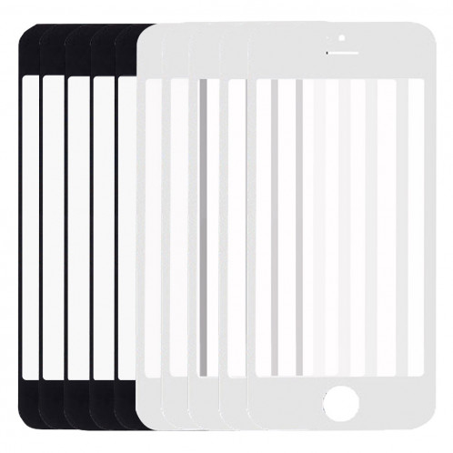 5 PCS Noir + 5 PCS Blanc iPartsAcheter pour iPhone 5 et 5S Front Screen Lentille extérieure en verre S529FF268-06