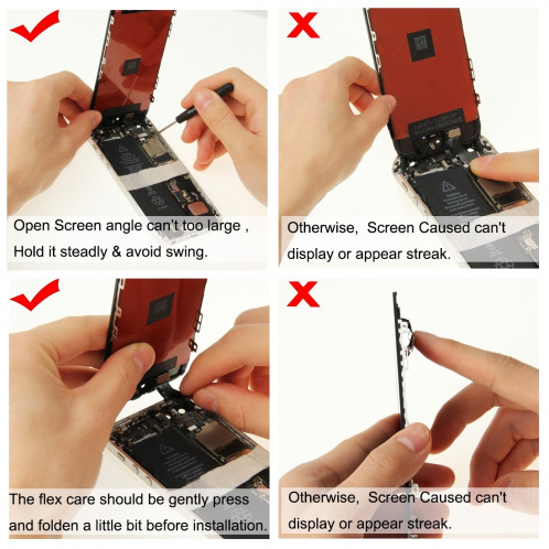 iPartsBuy 4 en 1 pour iPhone 5 (caméra frontale + LCD + cadre + pavé tactile) Assembleur de numériseur (noir) SI000B861-08