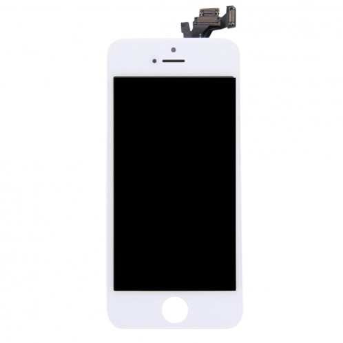 iPartsBuy 4 en 1 pour iPhone 5 (caméra frontale + LCD + cadre + pavé tactile) Assembleur de numériseur (blanc) SI000W1659-08