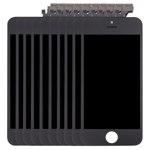 10 PCS iPartsAcheter 3 en 1 pour iPhone 5 (LCD + Frame + Touch Pad) Assemblage Digitizer (Noir) S104BT183-09