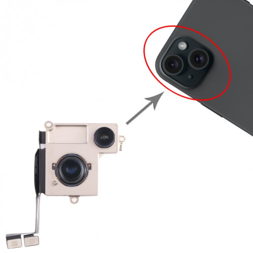 Pour iPhone 15 Caméra arrière SH0010520-05