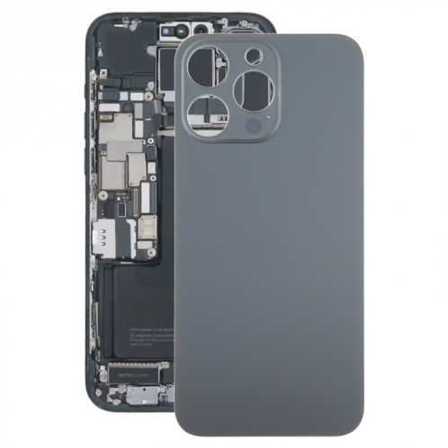 Pour iPhone 15 Pro Max Couvercle arrière de la batterie en verre (noir) SH18BL635-07