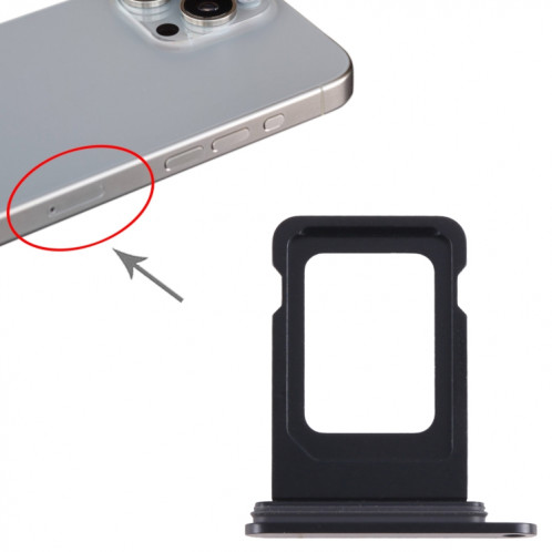 Pour iPhone 15 Pro Max Plateau de carte SIM (Noir) SH024B747-04