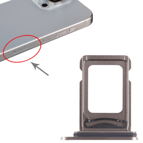 Pour iPhone 15 Pro SIM + Plateau pour carte SIM (couleur titane) SH25TC195-04