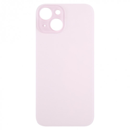 Pour iPhone 15 Remplacement facile Grand trou de caméra Couvercle de batterie arrière en verre (rose) SH42FL135-07