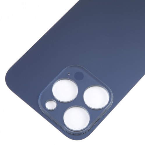 Pour iPhone 15 Pro Remplacement facile Grand trou de caméra Couvercle de batterie arrière en verre (bleu) SH44LL1722-07