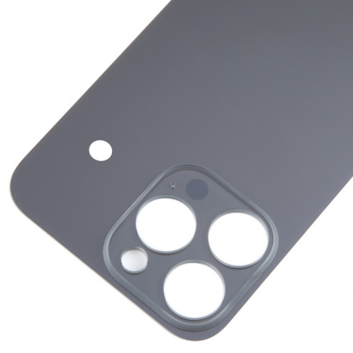 Pour iPhone 15 Pro Max Remplacement facile Grand trou de caméra Couvercle de batterie arrière en verre (noir) SH45BL1403-07