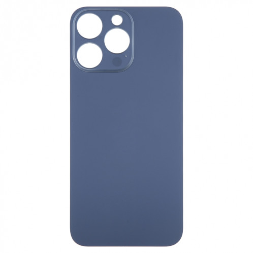 Pour iPhone 15 Pro Max Remplacement facile Grand trou de caméra Couvercle de batterie arrière en verre (bleu) SH45LL1789-07