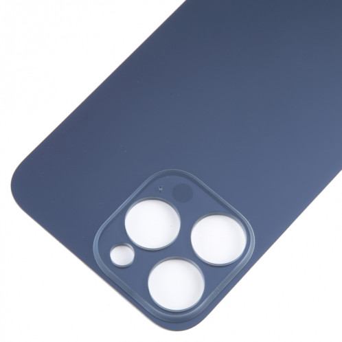 Pour iPhone 15 Pro Max Remplacement facile Grand trou de caméra Couvercle de batterie arrière en verre (bleu) SH45LL1789-07