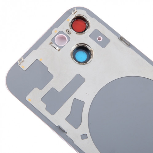 Pour iPhone 15 Plus Couvercle arrière de la batterie en verre avec couvercle d'objectif d'appareil photo (rose) SH85FL1072-07