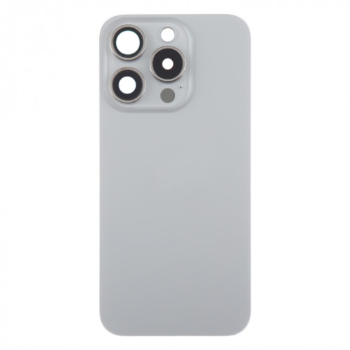 Coque arrière de batterie en verre pour iPhone 15 Pro, avec couvercle d'objectif d'appareil photo SH86HL1662-07