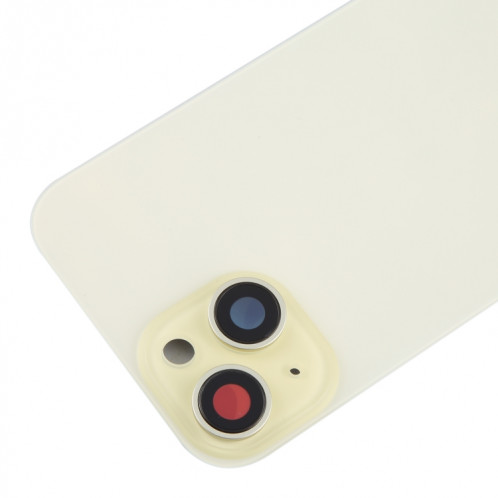 Pour iPhone 15 Couvercle arrière de la batterie avec couvercle d'objectif d'appareil photo + aimant MagSafe (jaune) SH03YL331-07