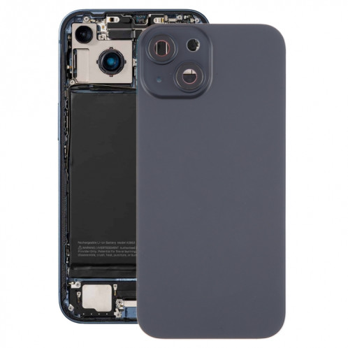 Pour iPhone 15 Plus Couvercle arrière de la batterie avec couvercle d'objectif d'appareil photo + aimant MagSafe (noir) SH04BL1894-07