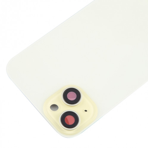 Pour iPhone 15 Plus Couvercle arrière de la batterie avec couvercle d'objectif d'appareil photo + aimant MagSafe (jaune) SH04YL239-07
