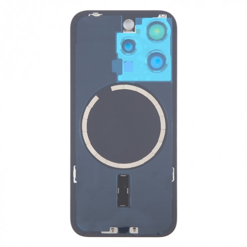 Pour iPhone 15 Pro Couvercle arrière de la batterie avec couvercle d'objectif d'appareil photo + aimant MagSafe (bleu) SH05LL1699-07