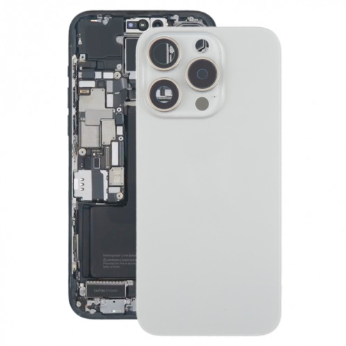 Pour iPhone 15 Pro Couvercle arrière de la batterie avec couvercle d'objectif d'appareil photo + aimant MagSafe (titane) SH5TCL1716-07