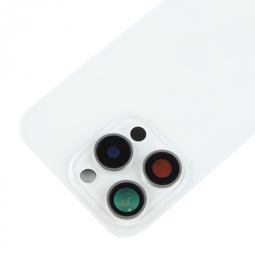 Pour iPhone 15 Pro Couvercle arrière de la batterie avec couvercle d'objectif d'appareil photo + aimant MagSafe (blanc) SH05WL821-07
