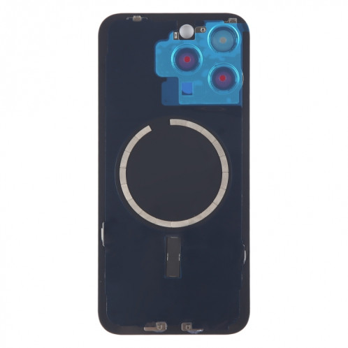Pour iPhone 15 Pro Max Couvercle arrière de la batterie avec couvercle d'objectif d'appareil photo + aimant MagSafe (bleu) SH06LL1409-07