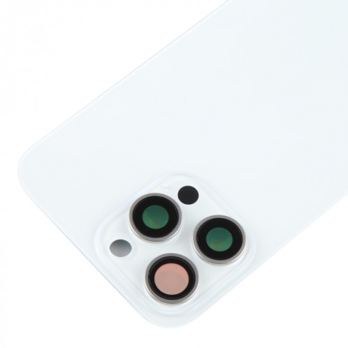 Pour iPhone 15 Pro Max Couvercle arrière de la batterie avec couvercle d'objectif d'appareil photo + aimant MagSafe (blanc) SH06WL336-07