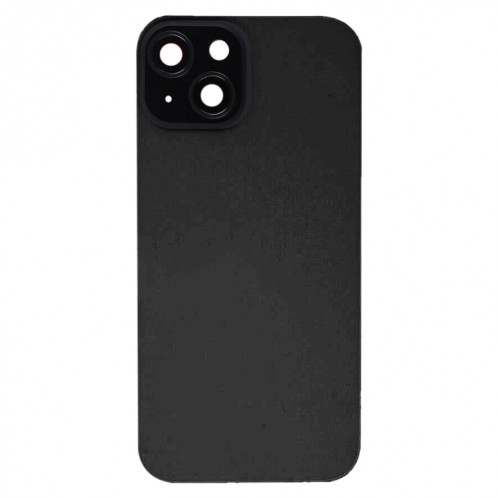 For iPhone 15 Plus Glass Battery Back Cover with Flash Bracket + Wireless Charging Module(Black) SH09BL1224-07