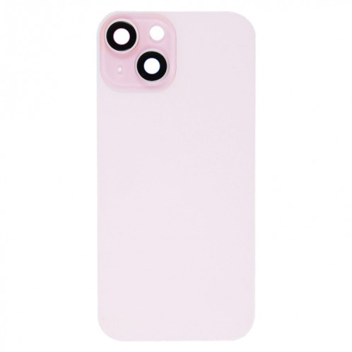 Pour iPhone 15 Plus Couvercle arrière de batterie en verre avec support de flash + module de chargement sans fil (rose) SH09FL1591-07