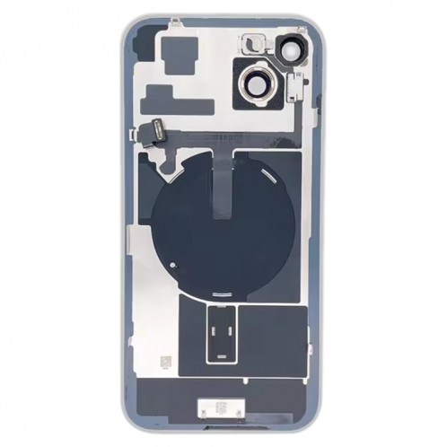 Pour iPhone 15 Plus Couvercle arrière de batterie en verre avec support de flash + module de chargement sans fil (rose) SH09FL1591-07