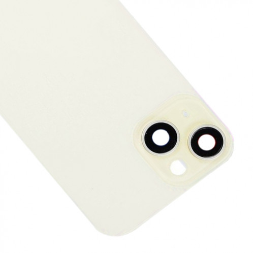Pour iPhone 15 Plus Couvercle arrière de batterie en verre avec support de flash + module de chargement sans fil (jaune) SH09YL1911-07