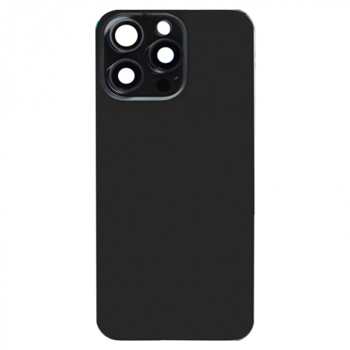 Pour iPhone 15 Pro Max Couvercle arrière de batterie en verre avec support de flash + module de chargement sans fil (noir) SH10BL115-07