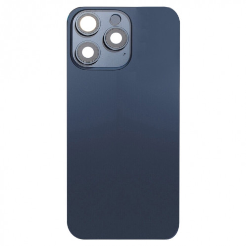 Pour iPhone 15 Pro Couvercle arrière de batterie en verre avec support de flash + module de chargement sans fil (bleu) SH12LL803-07