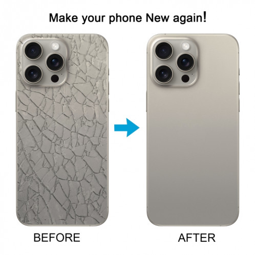 Pour iPhone 15 Pro Couvercle arrière de batterie en verre avec support de flash + module de chargement sans fil (blanc) SH12WL1832-07