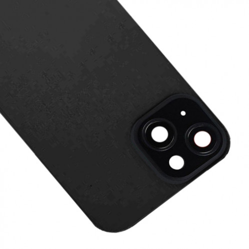 For iPhone 15 Glass Battery Back Cover with Flash Bracket + Wireless Charging Module(Black) SH14BL733-07