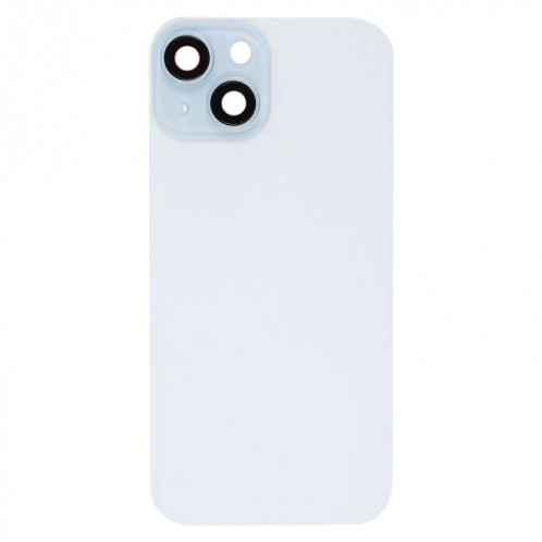 Pour iPhone 15 Couvercle arrière de batterie en verre avec support de flash + module de chargement sans fil (bleu) SH14LL1470-07