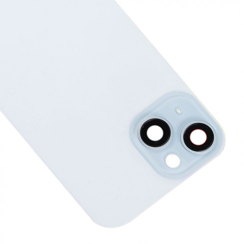 Pour iPhone 15 Couvercle arrière de batterie en verre avec support de flash + module de chargement sans fil (bleu) SH14LL1470-07