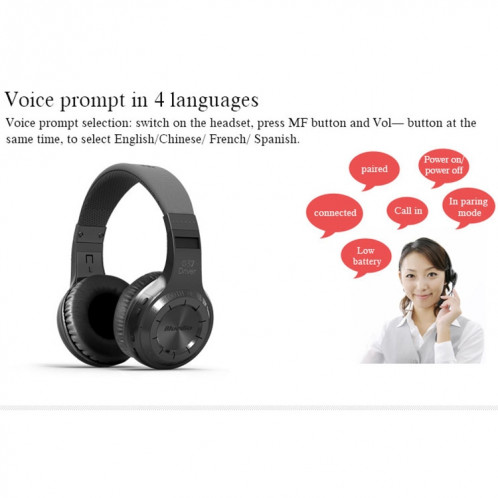 Bluedio HT Turbine Casque d'écoute stéréo Bluetooth 4.1 sans fil avec micro, Pour iPhone, Samsung, Huawei, Xiaomi, HTC et autres smartphones, tous les appareils audio (blanc) SB125W729-017
