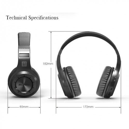 Bluedio HT Turbine Casque d'écoute stéréo Bluetooth 4.1 sans fil avec micro, Pour iPhone, Samsung, Huawei, Xiaomi, HTC et autres smartphones, tous les appareils audio (blanc) SB125W729-017