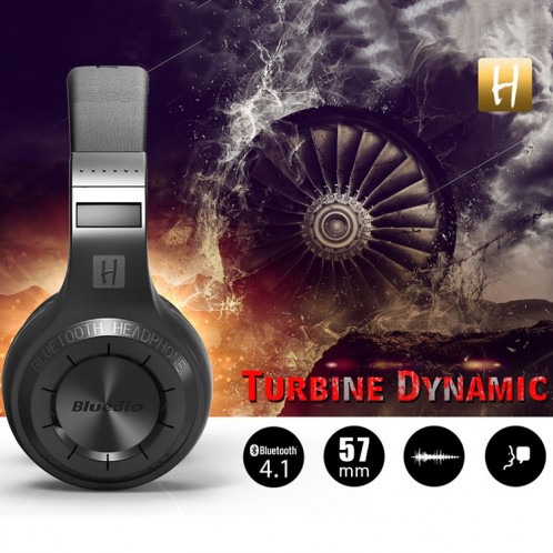 Bluedio HT Turbine Casque d'écoute stéréo Bluetooth 4.1 sans fil avec micro, Pour iPhone, Samsung, Huawei, Xiaomi, HTC et autres smartphones, tous les appareils audio (blanc) SB125W729-017