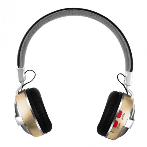 BTH-868 STEREO Sound Quality V4.2 Casque Bluetooth, Distance Bluetooth: 10m, Support 3.5mm Audio Entrée et FM (Gold) SH158J1653-07