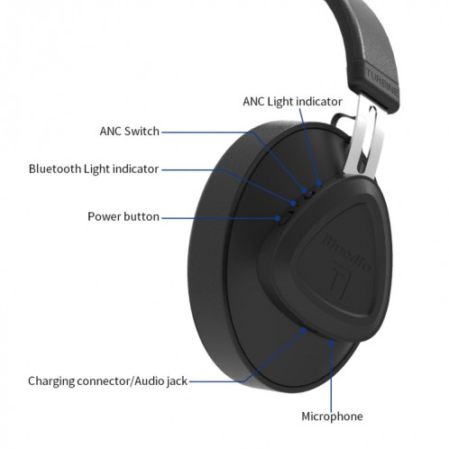 Le casque Bluetooth Bluedio TMS Version 5.0 Bluetooth peut connecter des données cloud à l'application (jaune) SB317Y326-016