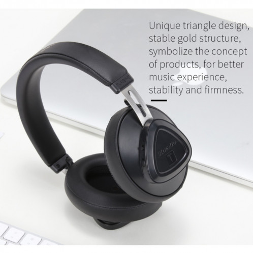 Le casque Bluetooth Bluedio TMS Version 5.0 Bluetooth peut connecter des données cloud à l'application (jaune) SB317Y326-016