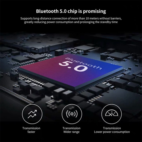 Casque Bluetooth sans fil pliable P47 avec prise audio 3,5 mm, prise en charge MP3 / FM / appel (noir) SH454B1912-010
