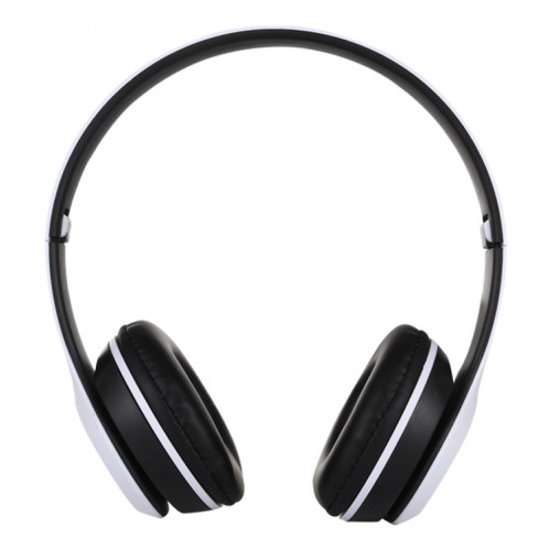 Casque Bluetooth sans fil pliable P47 avec prise audio 3,5 mm, prise en charge MP3 / FM / appel (blanc) SH454W47-010