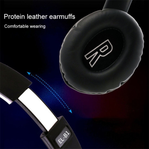Casque Bluetooth V5.0 sans fil à motif Graffiti B1 (noir argenté) SH11BS637-016