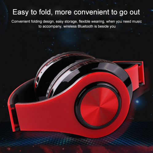Casque d'écoute sans fil Bluetooth V5.0 B39 (rouge) SH614R1159-016