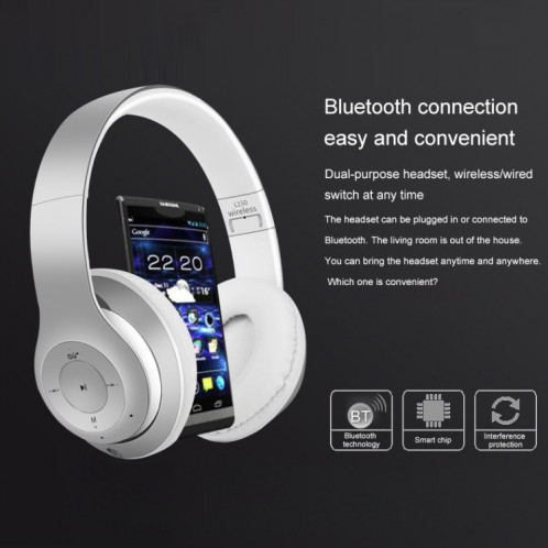 Casque sans fil Bluetooth V5.0 L150 (or rose) SH15RG1610-010